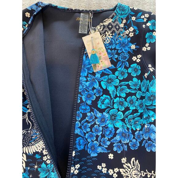 Johnny Was California Blue-Fly Neoprene Bodysuit/Swimsuit, Small - Picture 5 of 8